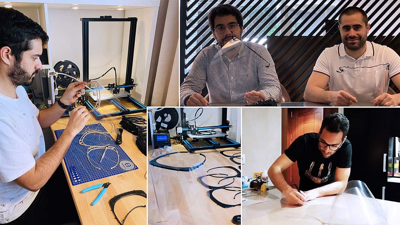 Antigos alunos da UMinho ajudam na produção de milhares de viseiras para oferecer