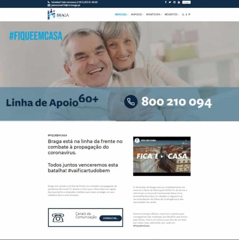 Câmara de Braga lança portal sobre a Covid-19