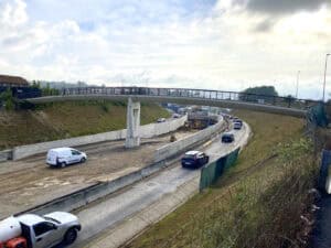 Substituição de ponte pedonal em Silvares condiciona trânsito junto à autoestrada