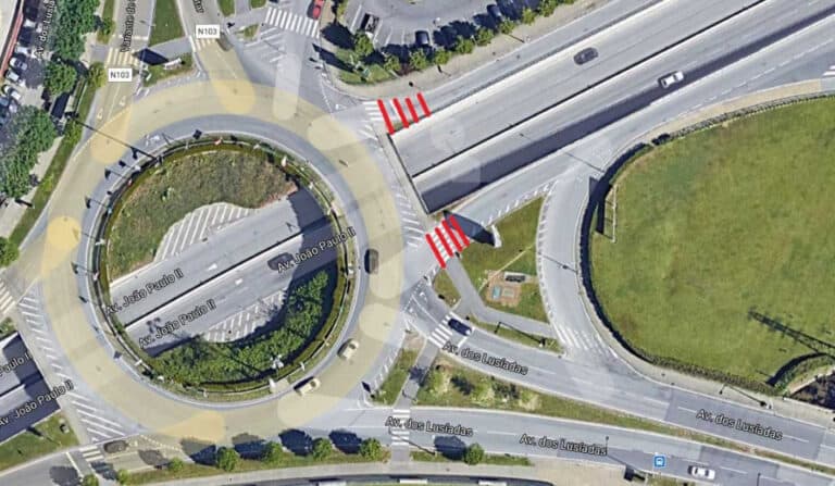 Interrupção de trânsito em dois acessos da rotunda junto ao INL de 19 a 22 de Outubro
