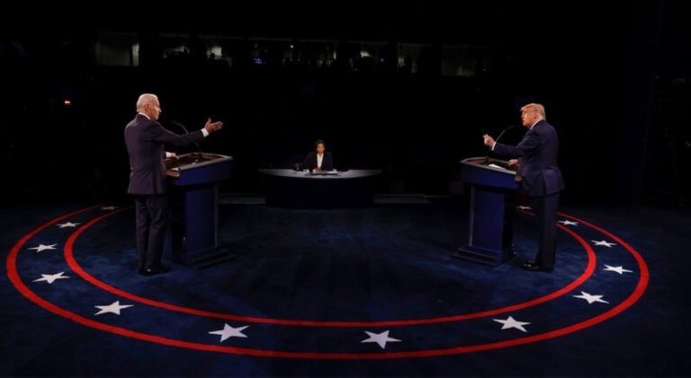 Trump e Biden estiveram frente a frente pela última vez