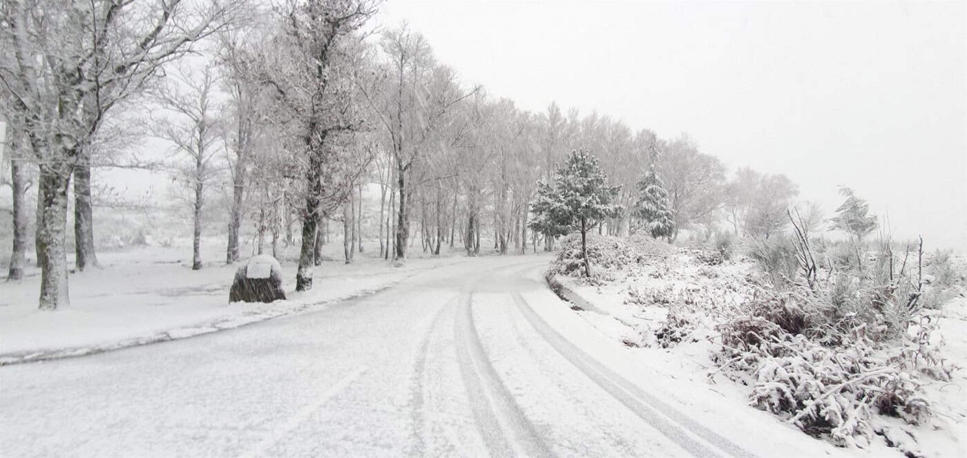 Nevou no distrito de Braga esta sexta-feira