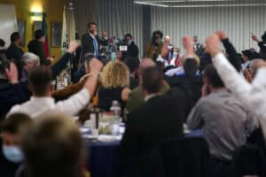 André Ventura junta quase 170 pessoas em jantar-comício em Braga