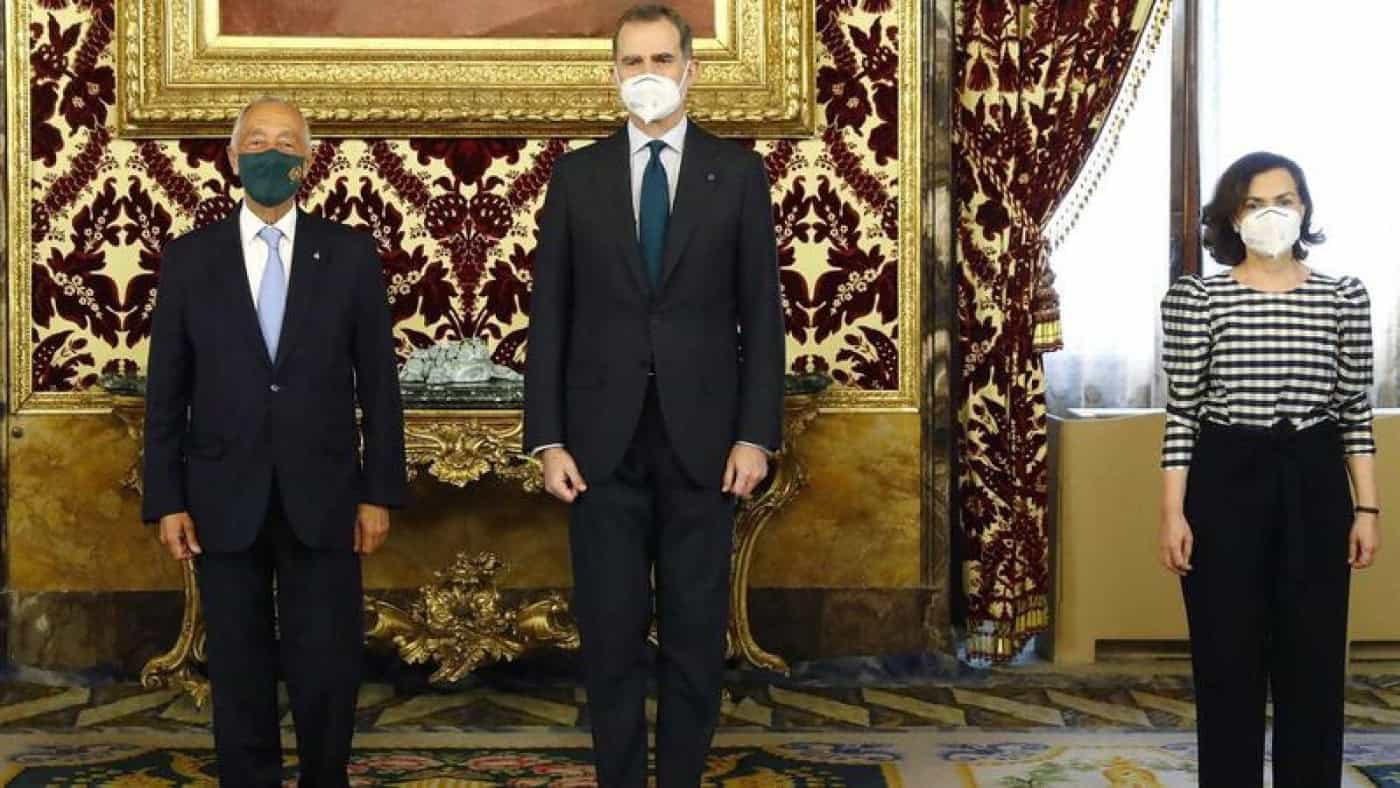 Marcelo Rebelo de Sousa recebido pelo rei de Espanha em Madrid&nbsp;