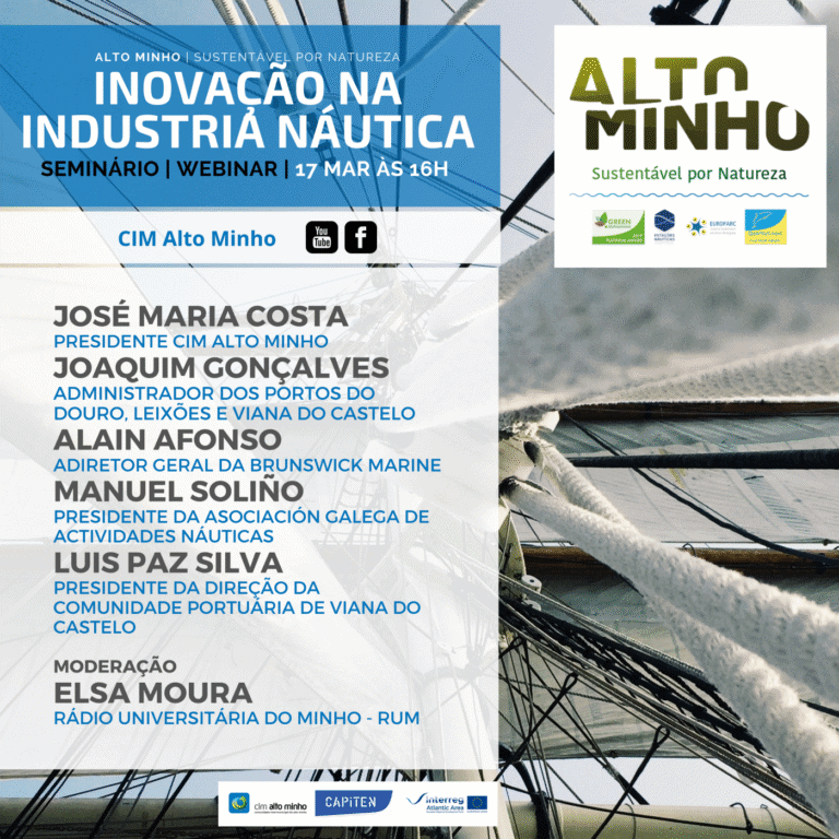 CIM Alto Minho organiza webinar dedicado à inovação na indústria náutica