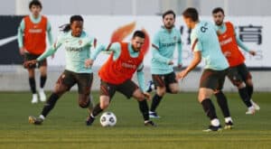 Portugal realizou primeiro treino em Turim