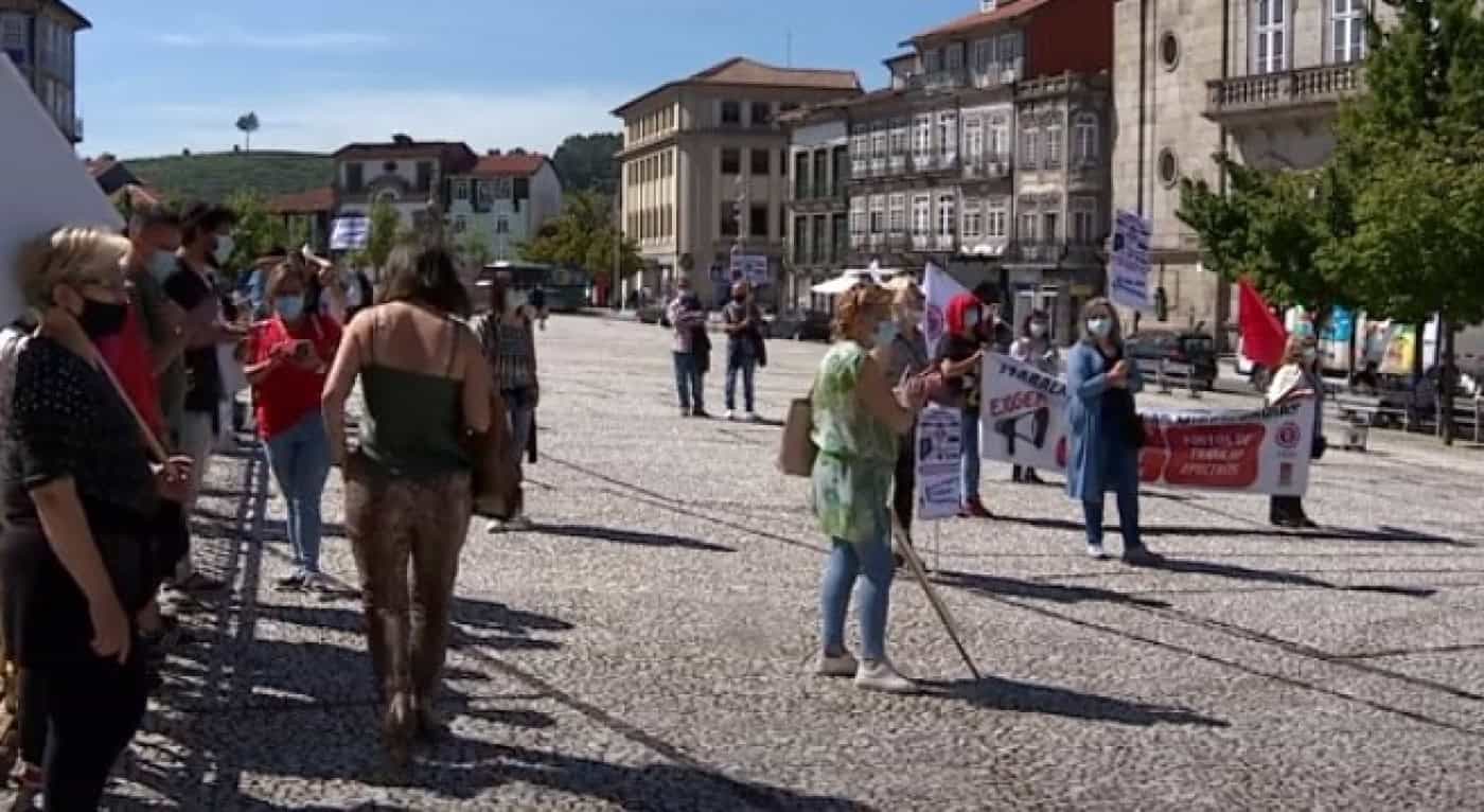 Trabalhadores da Misericórdia de Guimarães cumprem terceiro dia de greve