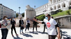 Profissionais de educação concentram-se em frente à Câmara de Barcelos&nbsp;