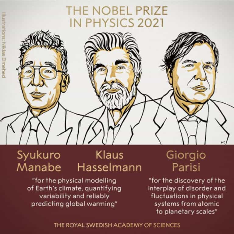Nobel da Física atribuído a Syukuro Manabe, Klaus Hasselmann e Giorgio Parisi