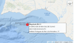 Sismo de magnitude 3.5 registado no Algarve