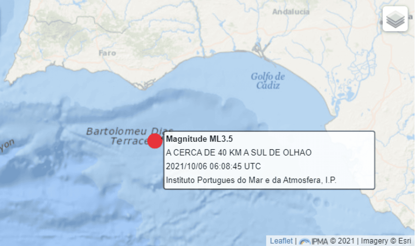 Sismo de magnitude 3.5 registado no Algarve