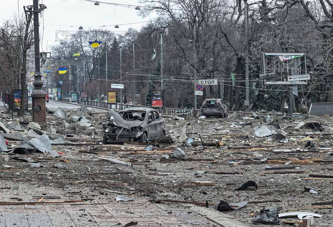 Pelo menos dez mortos em ataque ao centro de Kharkiv