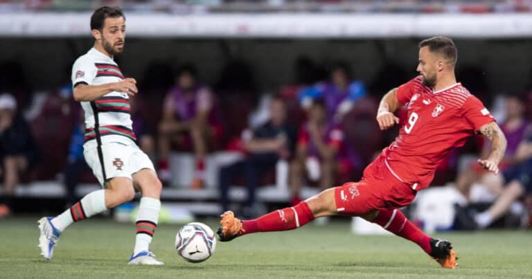 Portugal perde na Suíça e ‘entrega’ liderança à Espanha na Liga das Nações