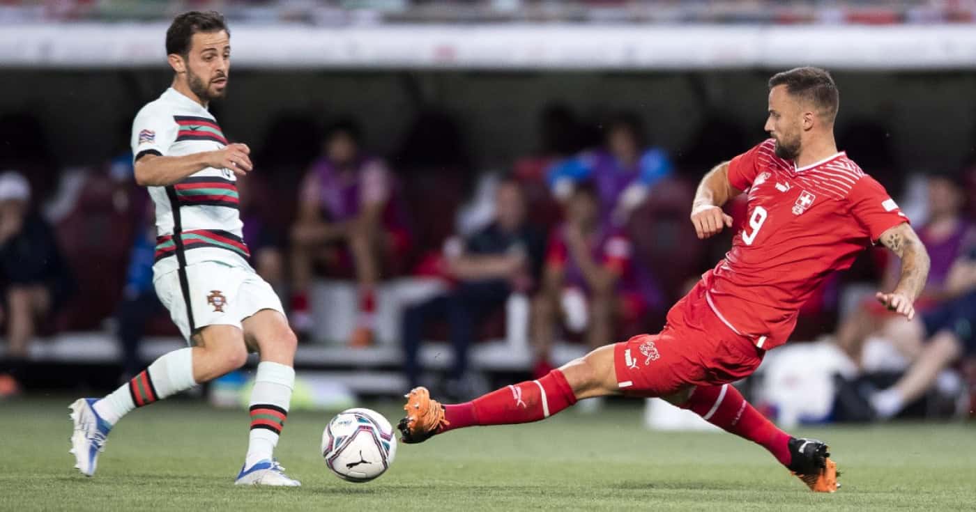 Portugal perde na Suíça e ‘entrega’ liderança à Espanha na Liga das Nações&nbsp;
