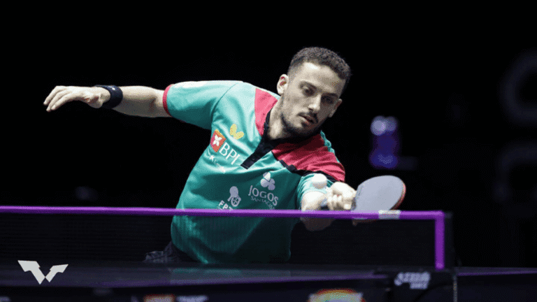 Marcos Freitas na segunda ronda de singulares masculinos de ténis de mesa