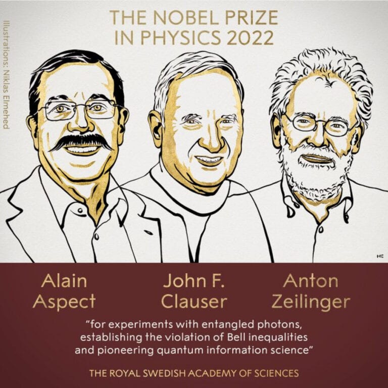 Nobel da Física atribuído a Alain Aspect, John F. Clauser e Anton Zeilinger&nbsp;