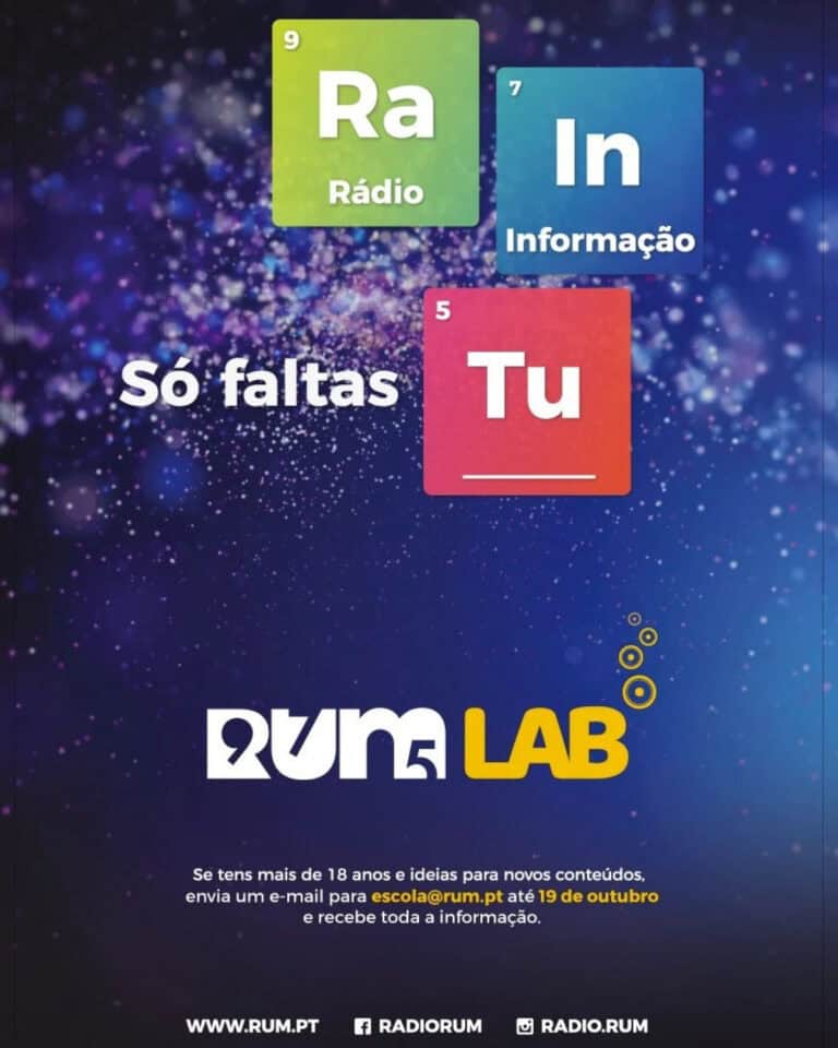 Já abriram as inscrições para a nova edição do RUM Lab