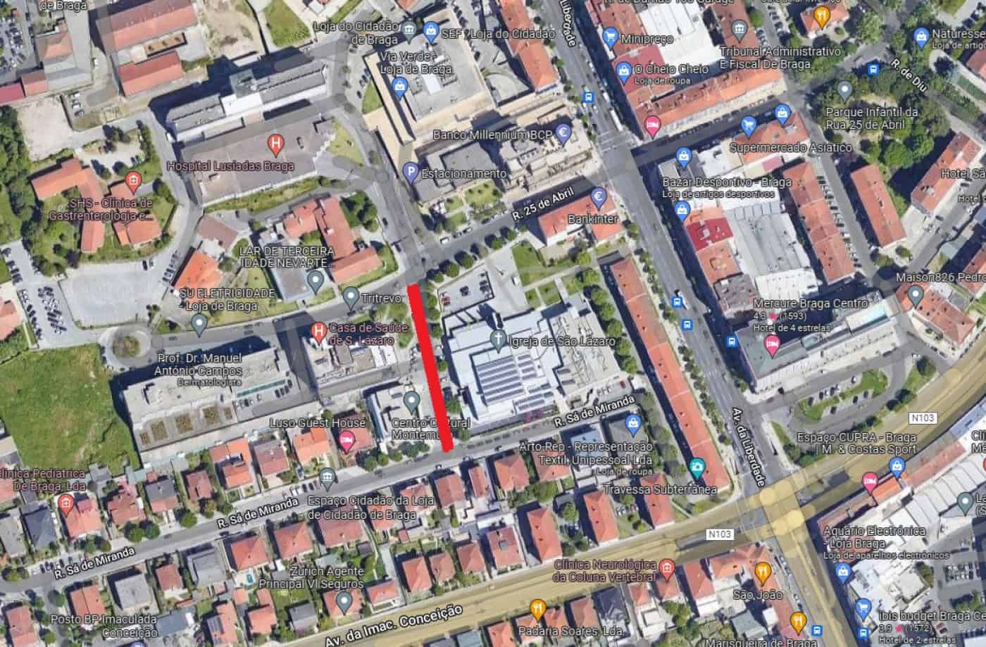 Atenção. Trânsito condicionado na Rua Sá de Miranda a partir desta quinta-feira