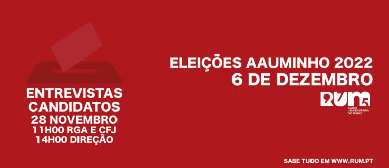 Eleições AAUMinho. RUM emite entrevistas aos cabeças de lista