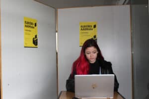 Candidata à Direção da AAUMinho, Inês Castro, já votou&nbsp;&nbsp;