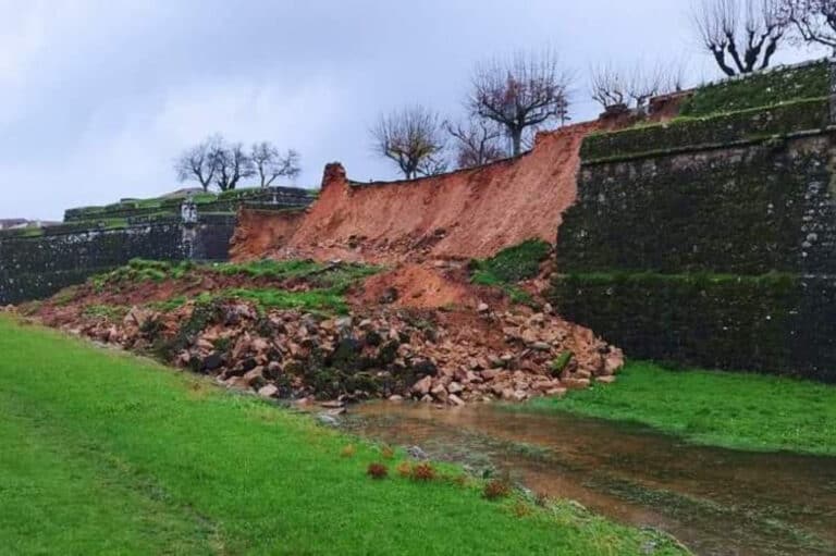 Muralha da Fortaleza de Valença sofreu nova derrocada&nbsp;&nbsp;