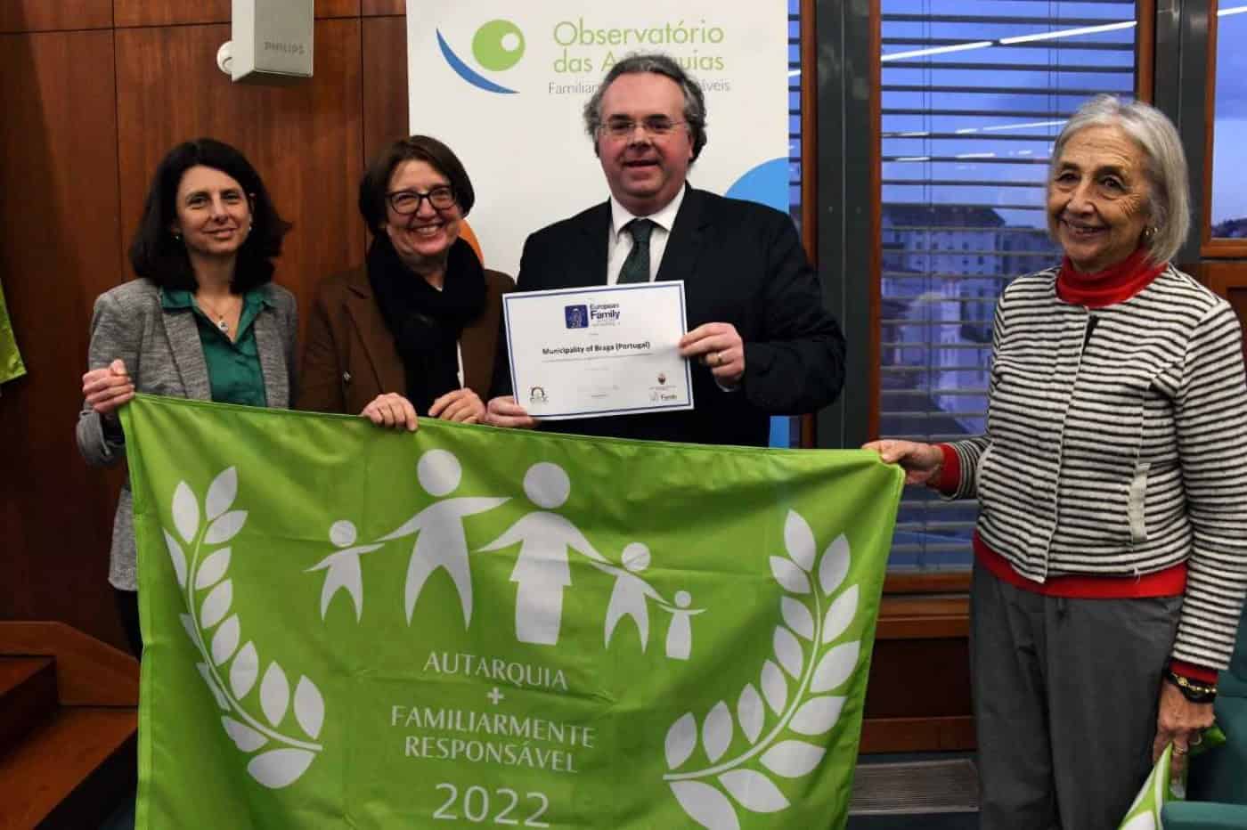 Município de Braga é pela 9ª vez consecutiva considerado uma&nbsp;autarquia familiarmente responsável