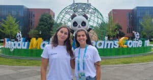 Tamila Holub e Mariana Machado nas finais dos Campeonatos do Mundo Universitários