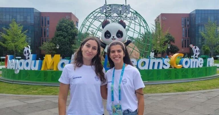 Tamila Holub e Mariana Machado nas finais dos Campeonatos do Mundo Universitários
