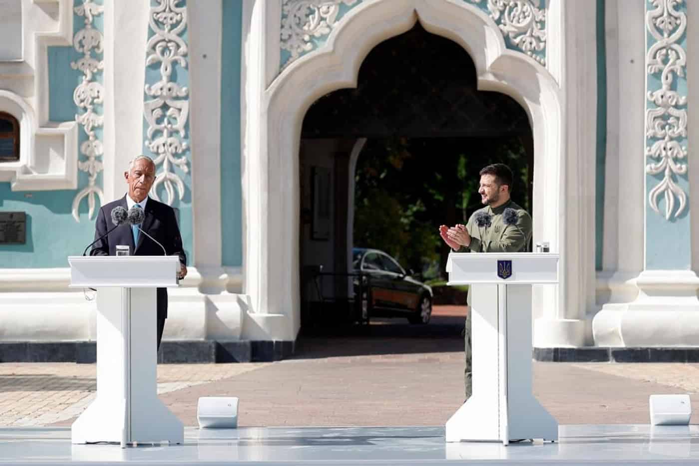 PR discursa em ucraniano e diz que Portugal apoiará sempre independência do país&nbsp;