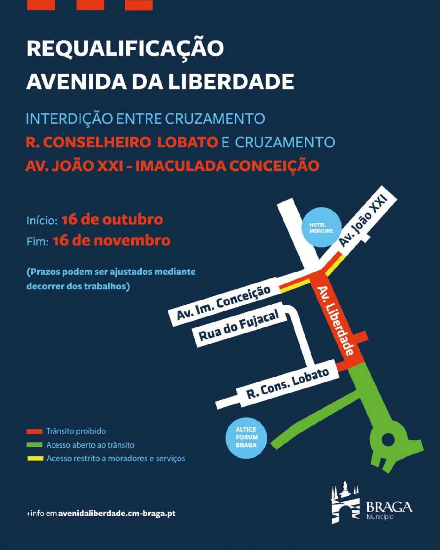 Trânsito. Atenção, novas alterações em Braga a partir de 16 de outubro