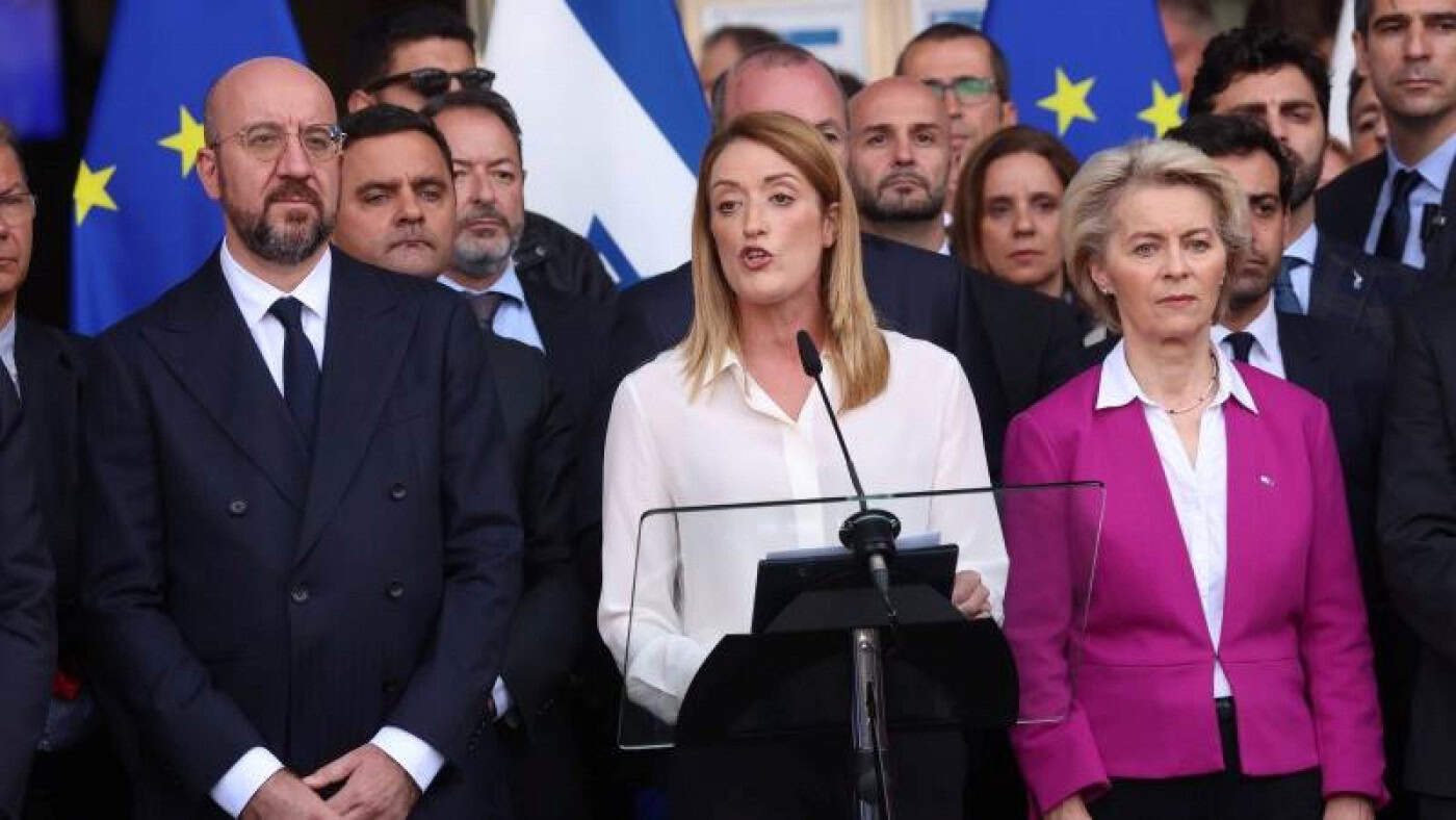 Von der Leyen e Metsola visitam esta 6.ª feira Israel em solidariedade com as vítimas