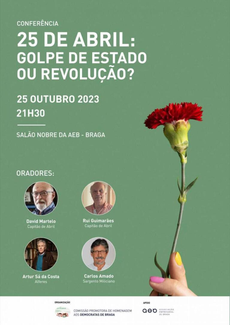 Novo debate em Braga. “25 de abril, golpe de estado ou revolução?”