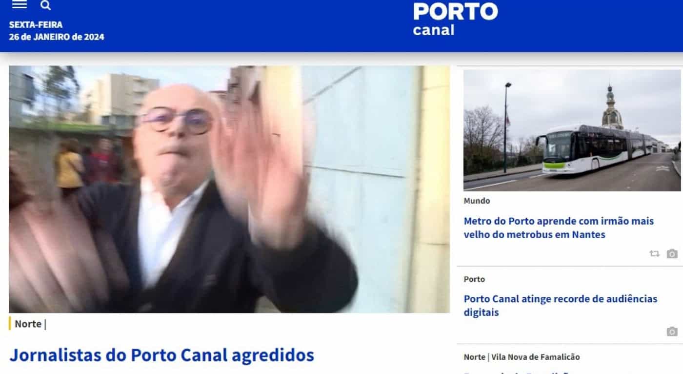 Jornalistas do Porto Canal agredidos em São João da Madeira