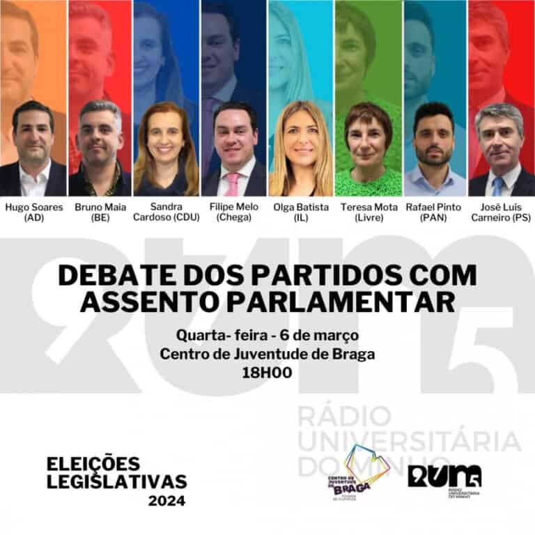 RUM promove derradeiro debate entre candidatos pelo círculo eleitoral de Braga