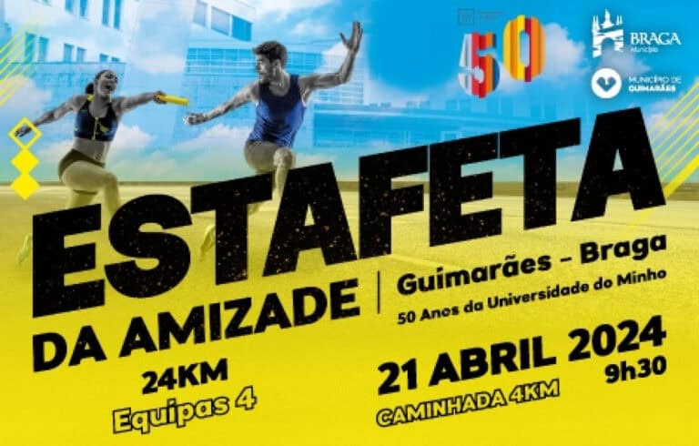 A 21 de abril há uma estafeta da amizade entre Braga e Guimarães