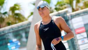 Paris2024. Angélica André foi 12.ª classificada nos 10 km de águas abertas