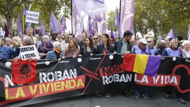 Manifestação pela redução das rendas leva milhares às ruas de Madrid&nbsp;