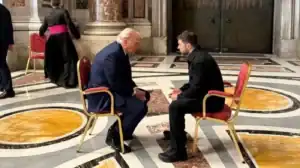 Trump e Zelensky encontram-se à margem do funeral do Papa Francisco&nbsp;