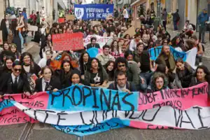 Universitários concentram-se em Lisboa pelo fim das propinas, mais alojamento e mais apoio social&nbsp;