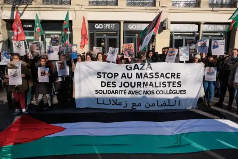 Redações de todo o mundo protestam hoje contra assassínio de jornalistas em Gaza&nbsp;